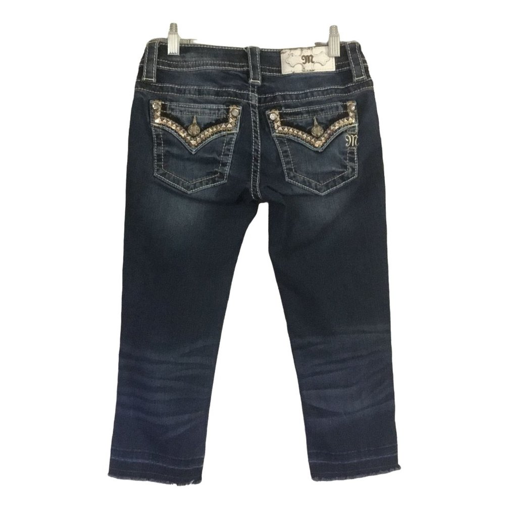 Miss Me Dark Blue Cropped Jeans